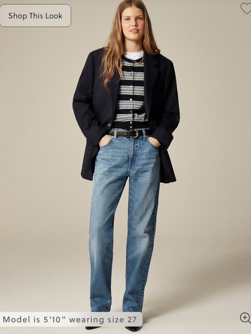 J Crew Slouchy Jean, size 29, NWT
